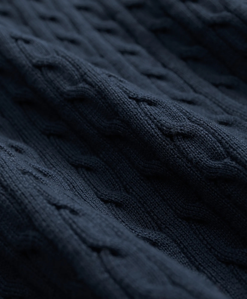 Cable Knit Archive Tennis Polo in Supima® Cotton, image 3