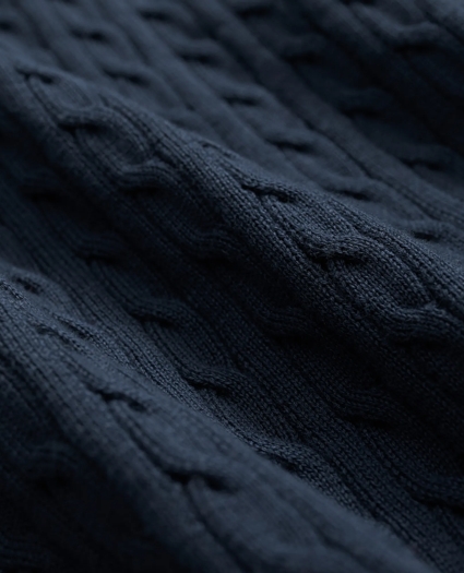 Cable Knit Archive Tennis Polo in Supima® Cotton, image 3