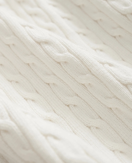 Cable Knit Archive Tennis Polo in Supima® Cotton, image 3