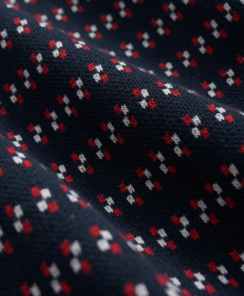 Foulard Tipped Polo Sweater in Supima® Cotton, image 3