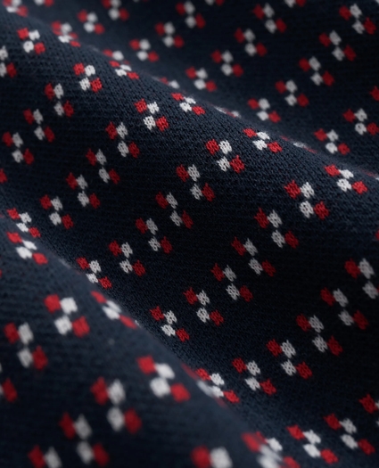 Foulard Tipped Polo Sweater in Supima® Cotton, image 3