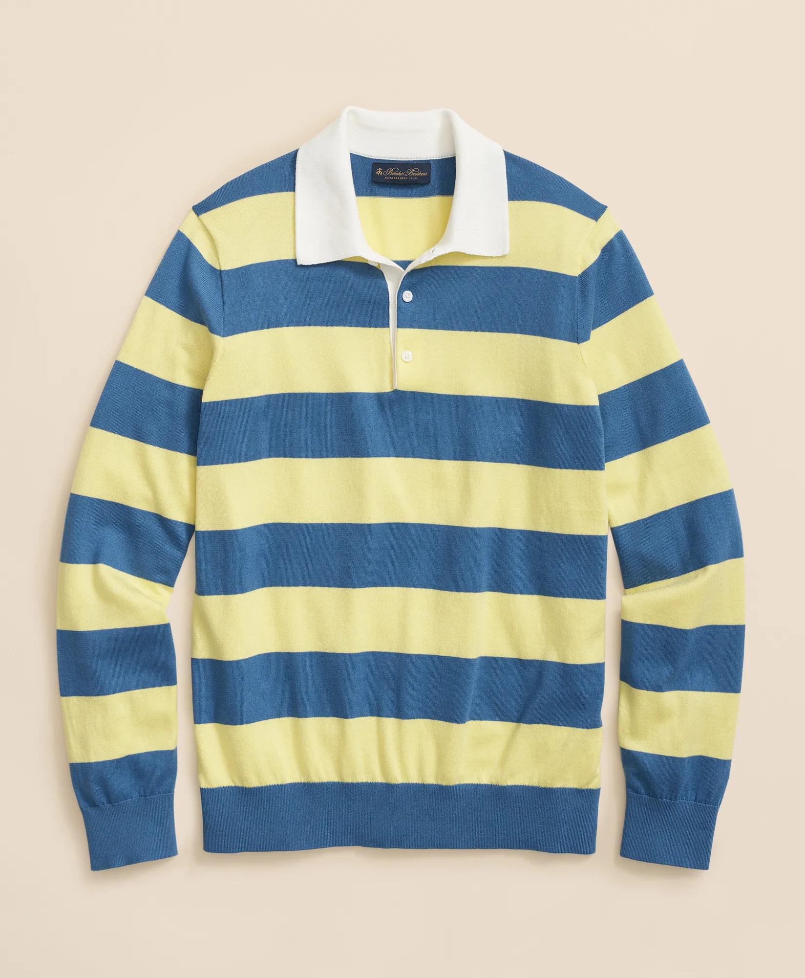 Rugby Stripe Sweater in Pima Cotton, image 1