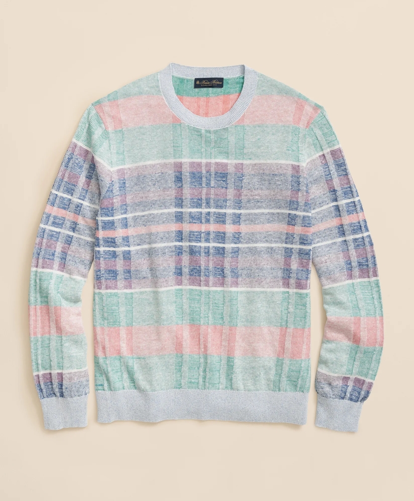 Madras Pattern Sweater Linen