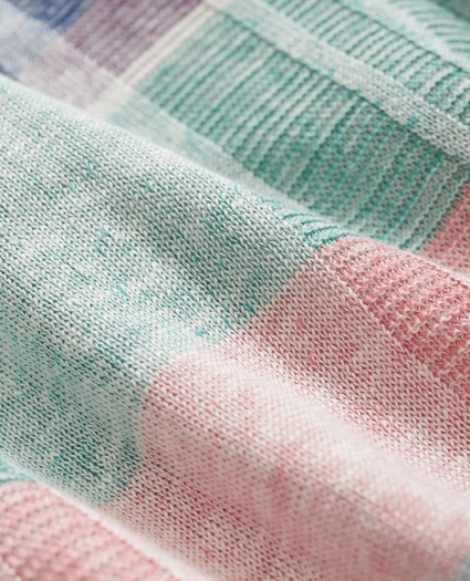 Madras Pattern Sweater in Linen, image 3
