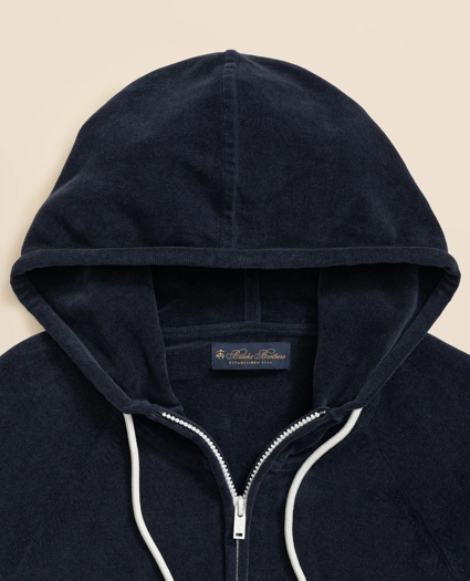 Archive Full-Zip Hoodie Sweater in Cotton, image 2