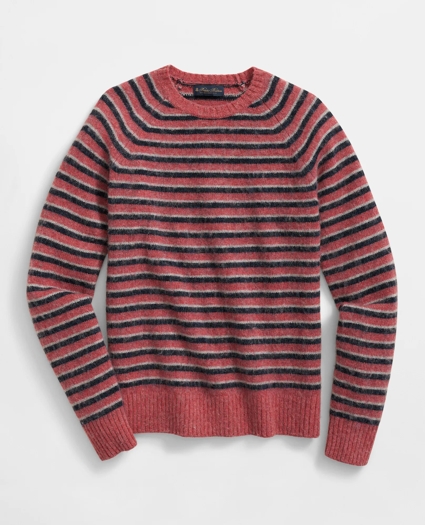 Crewneck Sweater in Striped Brush Wool, image 1