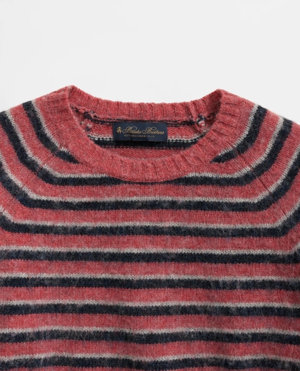 Crewneck Sweater in Striped Brush Wool, image 2