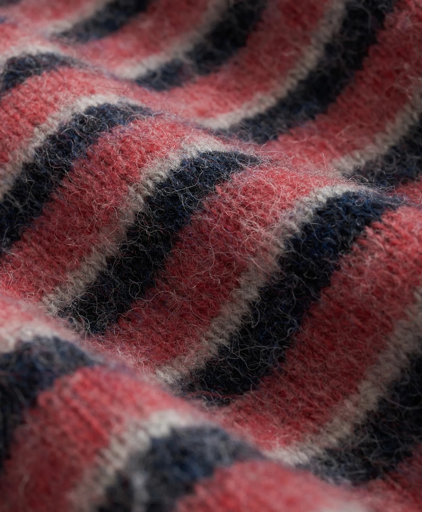 Crewneck Sweater in Striped Brush Wool, image 3