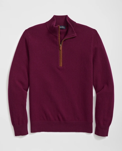 3-Ply Cashmere Half-Zip Sweater, image 1