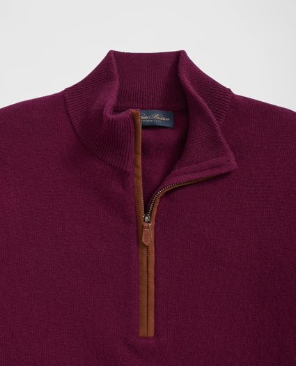 3-Ply Cashmere Half-Zip Sweater, image 2