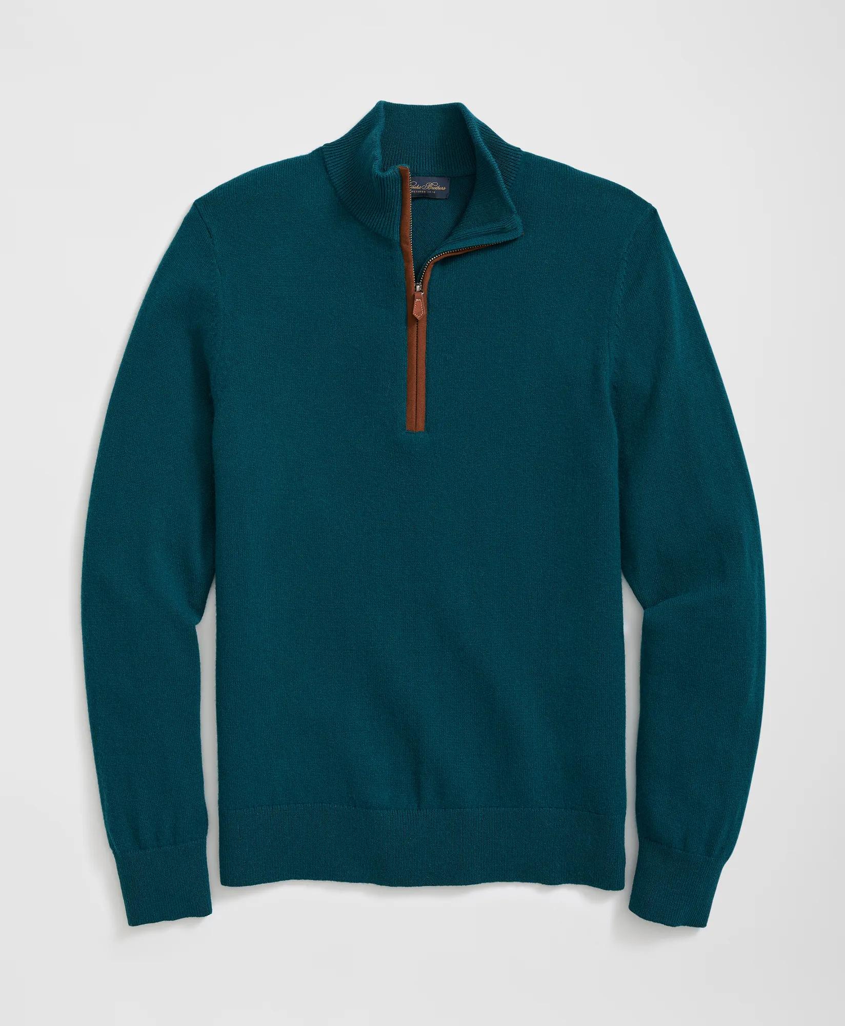 3-Ply Cashmere Half-Zip Sweater