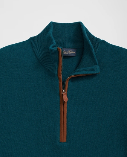 3-Ply Cashmere Half-Zip Sweater, image 2