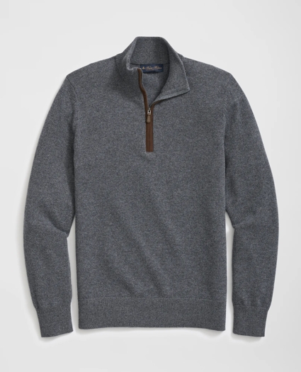 3-Ply Cashmere Half-Zip Sweater, image 1