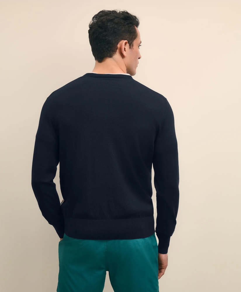 Brooks Brothers X Prince Cotton Blend Embroidered Henry Sweater, image 3