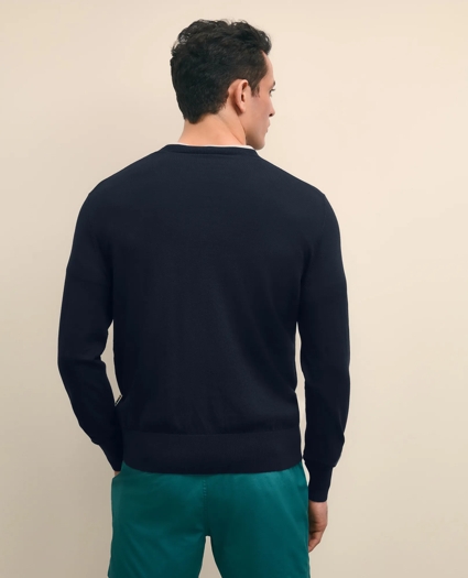 Brooks Brothers X Prince Cotton Blend Embroidered Henry Sweater, image 3