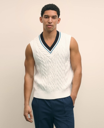 Brooks Brothers X Prince Cotton Tennis Sweater Vest, image 1