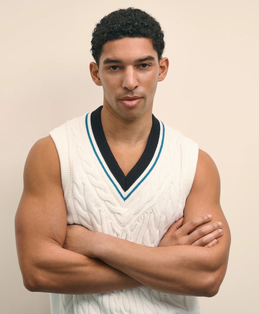 Brooks Brothers X Prince Cotton Tennis Sweater Vest, image 5
