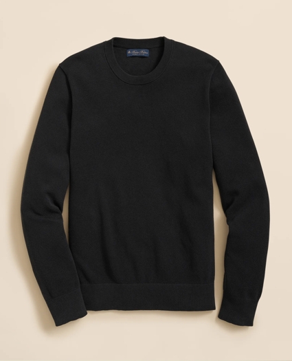 Supima® Cotton Pique Crewneck Sweater, image 1