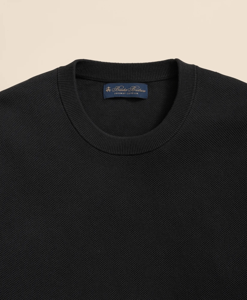 Supima<sup>®</sup> Cotton Pique Crewneck Sweater