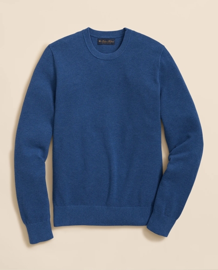 Supima® Cotton Pique Crewneck Sweater, image 1