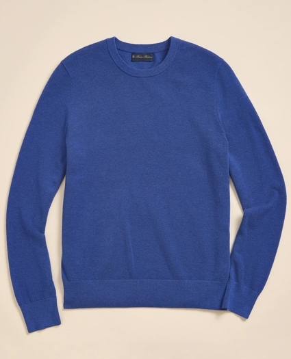 Supima&reg; Cotton Pique Crewneck Sweater, image 4