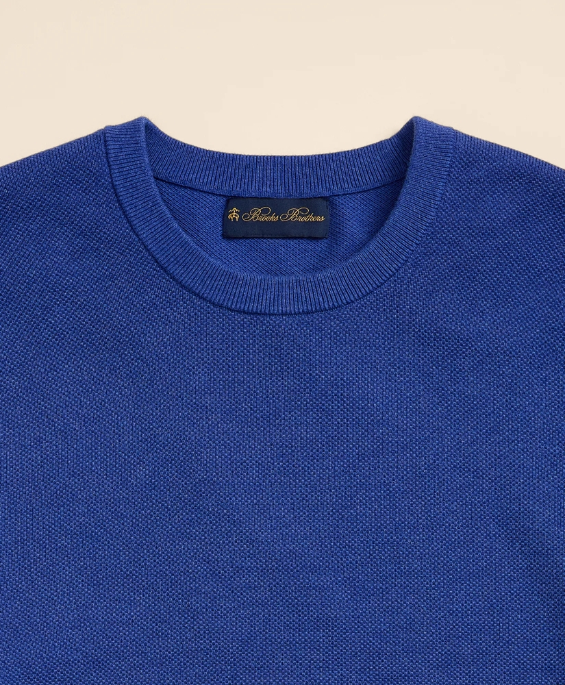 Supima&reg; Cotton Pique Crewneck Sweater, image 5