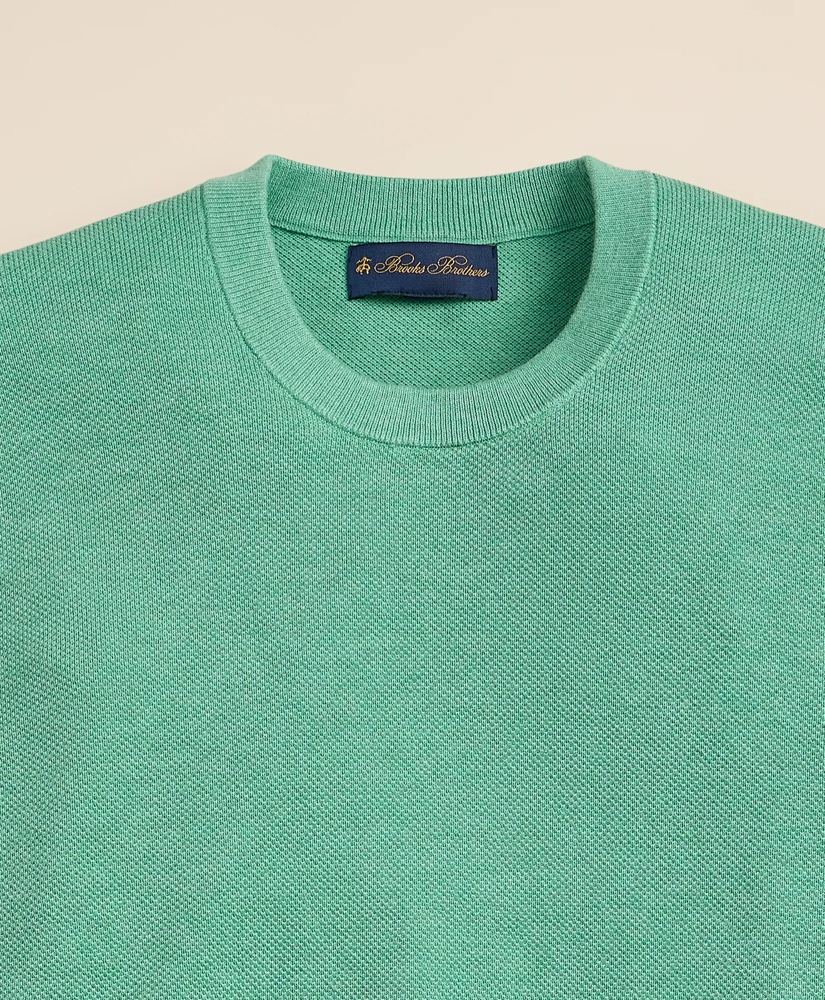 Supima&reg; Cotton Pique Crewneck Sweater, image 5