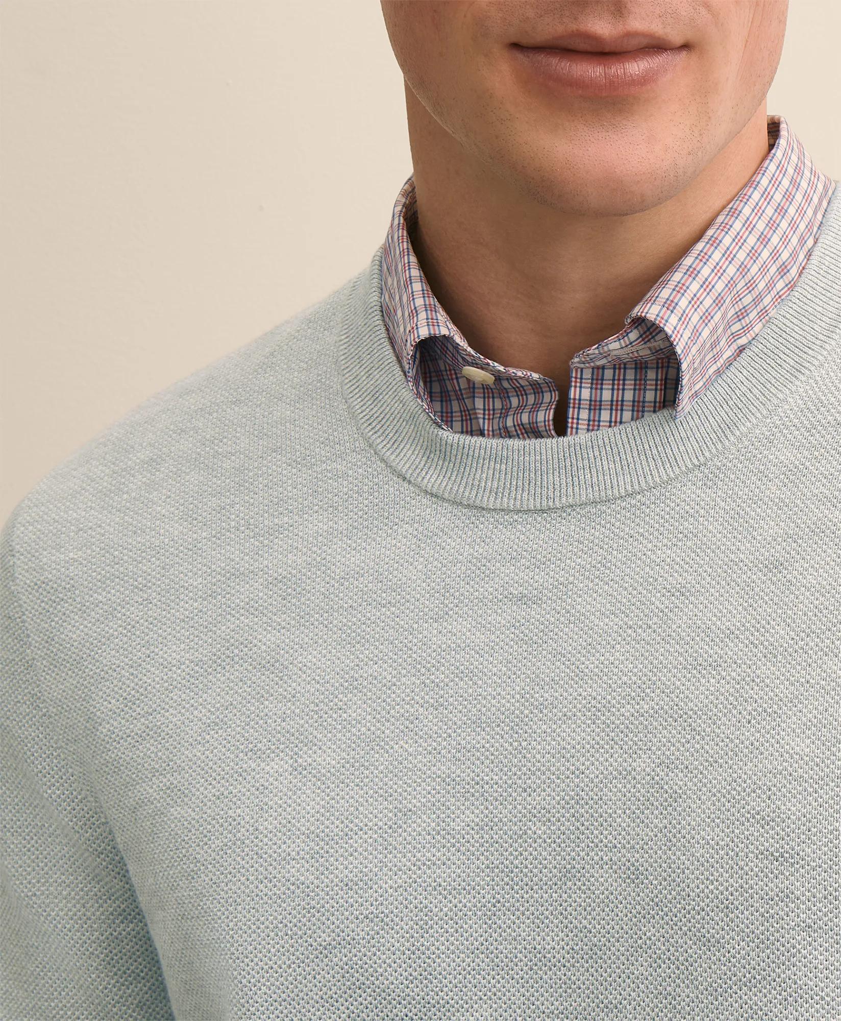 Supima Cotton Pique Crewneck Sweater secondary