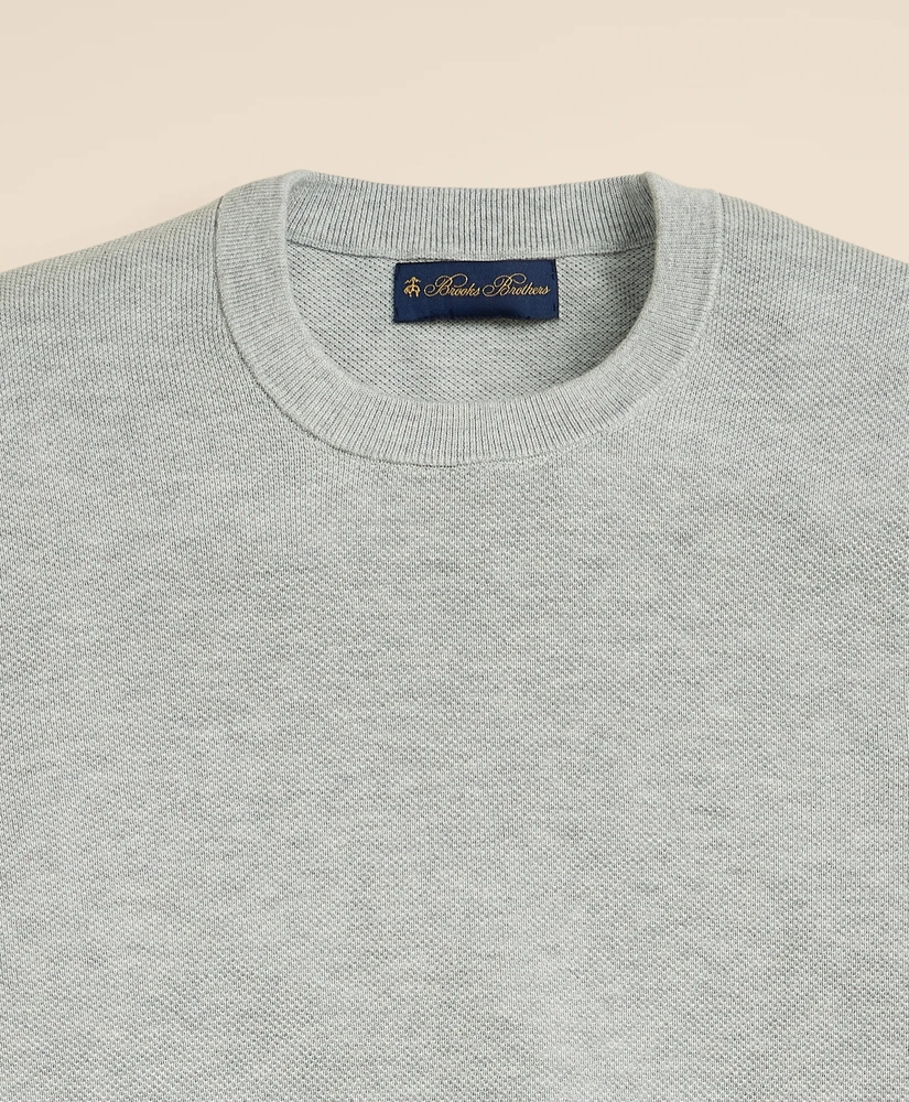 Supima&reg; Cotton Pique Crewneck Sweater, image 5