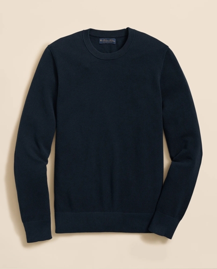 Supima® Cotton Pique Crewneck Sweater, image 1