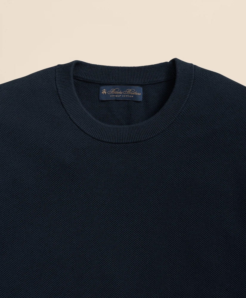 Supima&reg; Cotton Pique Crewneck Sweater, image 5