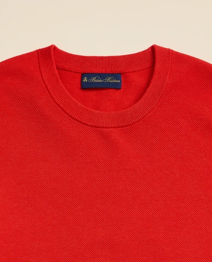 Supima&reg; Cotton Pique Crewneck Sweater, image 5