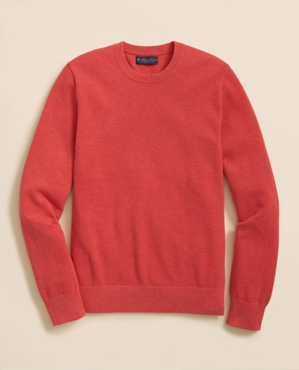 Supima® Cotton Pique Crewneck Sweater, image 1