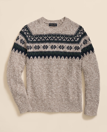 Cotton Fair Isle Sweater, image 1