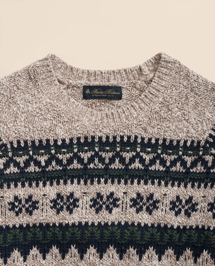 Cotton Fair Isle Sweater, image 2