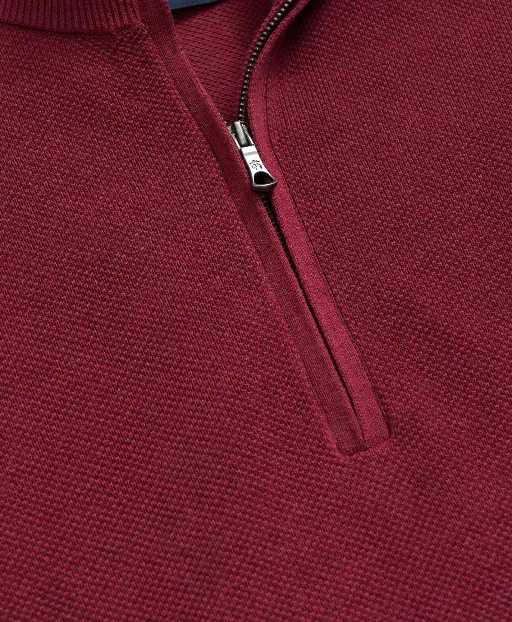 Supima® Cotton Pique Half-Zip Sweater, image 2