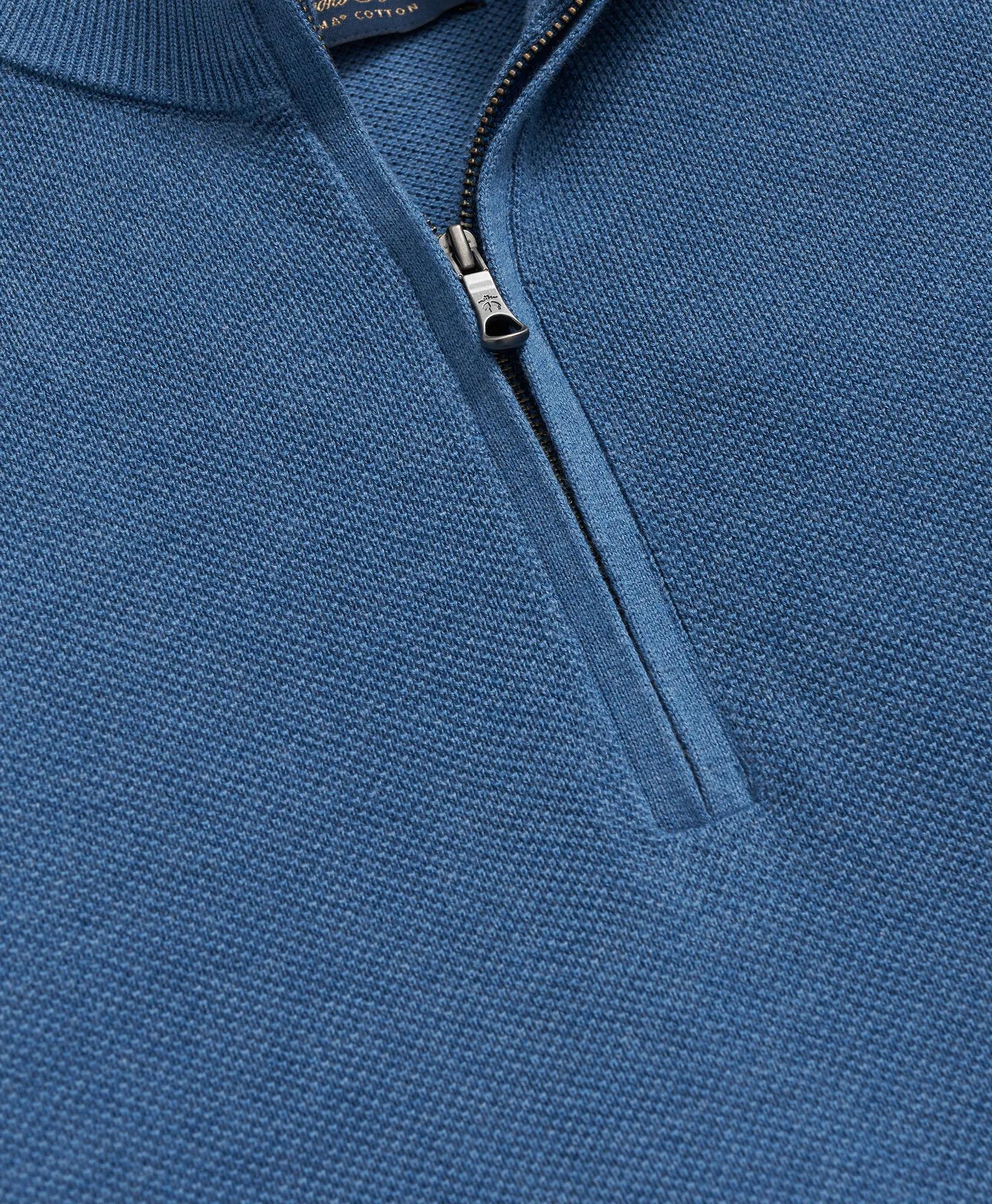 Supima® Cotton Pique Half-Zip Sweater, image 2