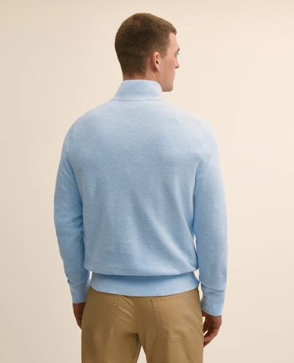 Supima&reg; Cotton Pique Quarter-Zip Sweater, image 5