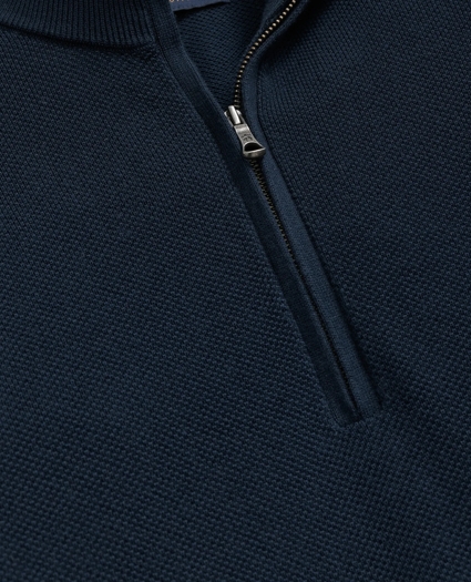 Supima® Cotton Pique Half-Zip Sweater, image 2