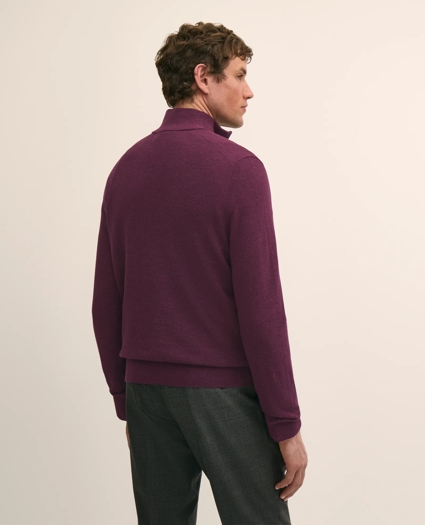 Supima&reg; Cotton Pique Quarter-Zip Sweater, image 3