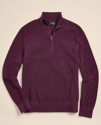 Supima&reg; Cotton Pique Quarter-Zip Sweater, image 4