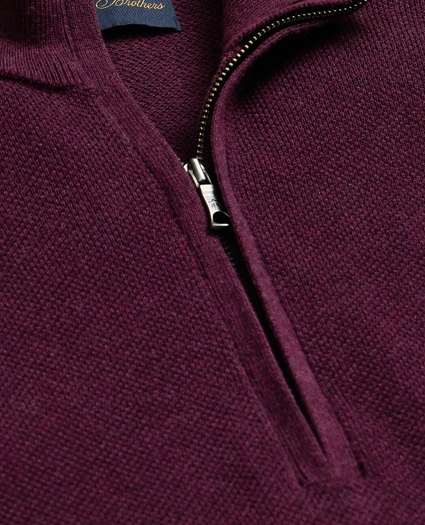 Supima&reg; Cotton Pique Quarter-Zip Sweater, image 5