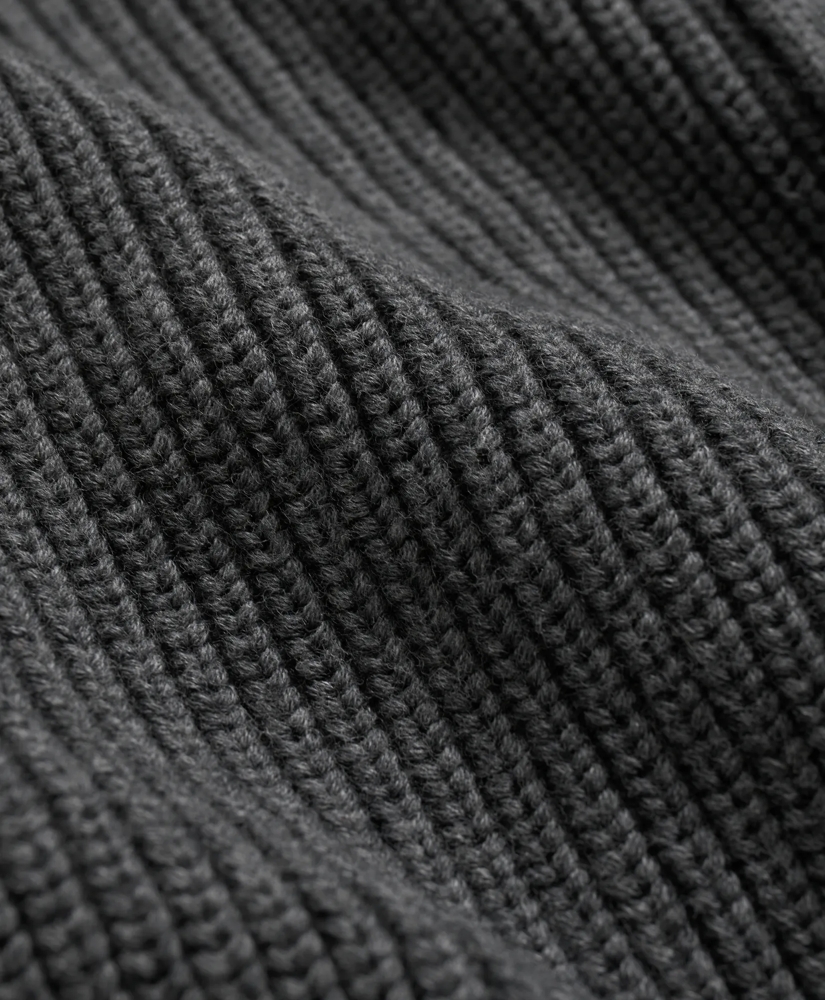Supima® Cotton Ribbed Mock Neck Cardigan, image 3
