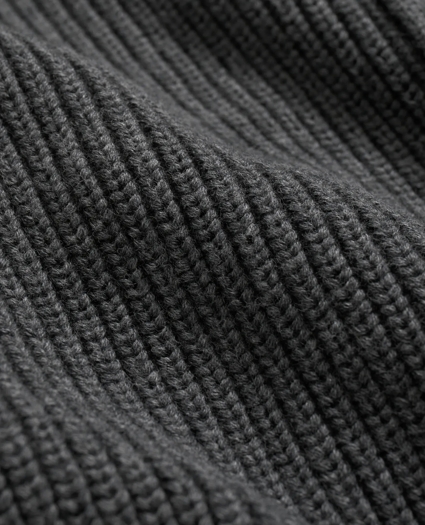 Supima® Cotton Ribbed Mock Neck Cardigan, image 3