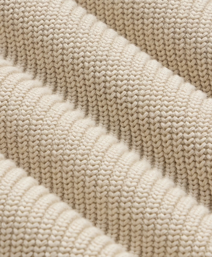 Supima&reg; Cotton Ribbed Mock Neck Cardigan, image 3