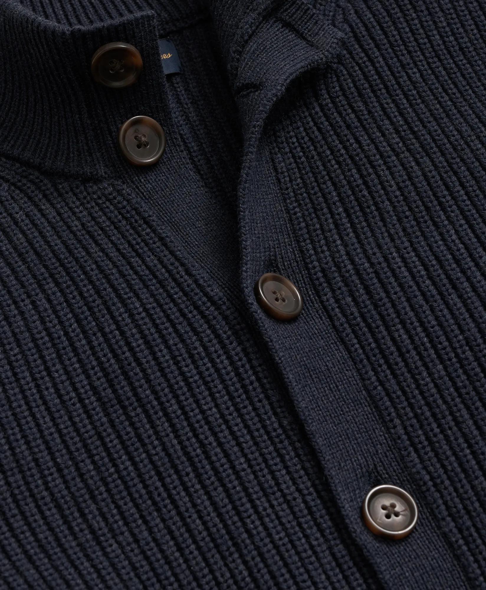 Supima® Cotton Ribbed Mock Neck Cardigan, image 2