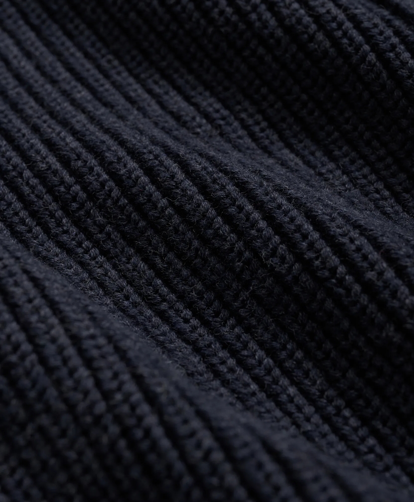 Supima&reg; Cotton Ribbed Mock Neck Cardigan, image 3