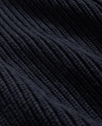 Supima&reg; Cotton Ribbed Mock Neck Cardigan, image 3