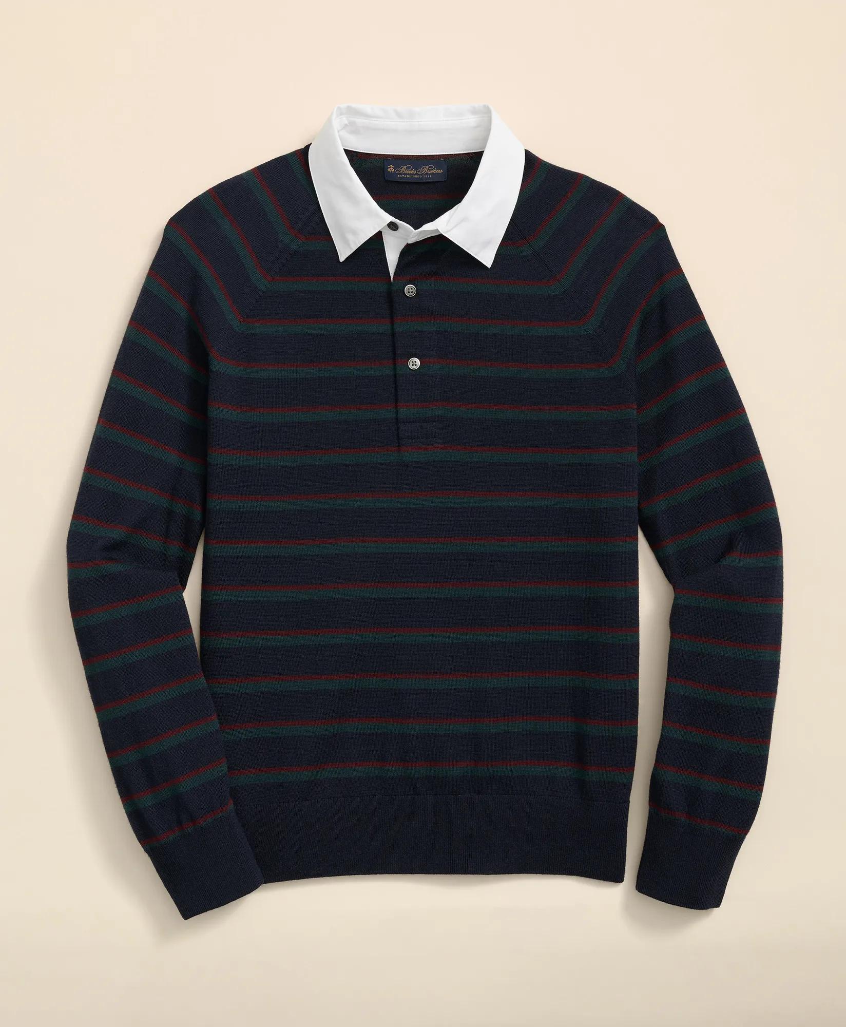 Merino Wool Rugby Sweater, image 1