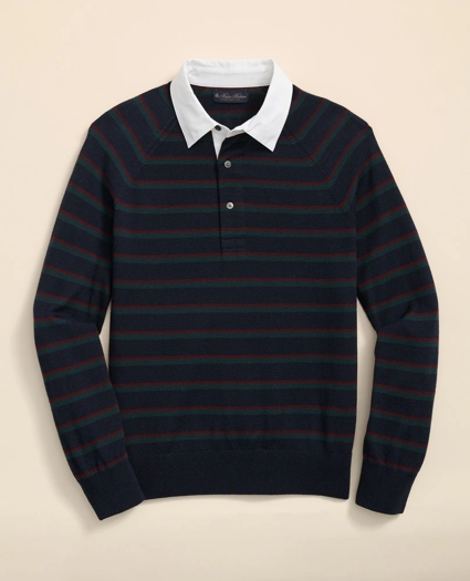 Merino Wool Rugby Sweater, image 1